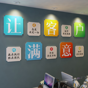 企业文化家政旅行社办公室墙面装饰销售公司会议激励标语布置背景