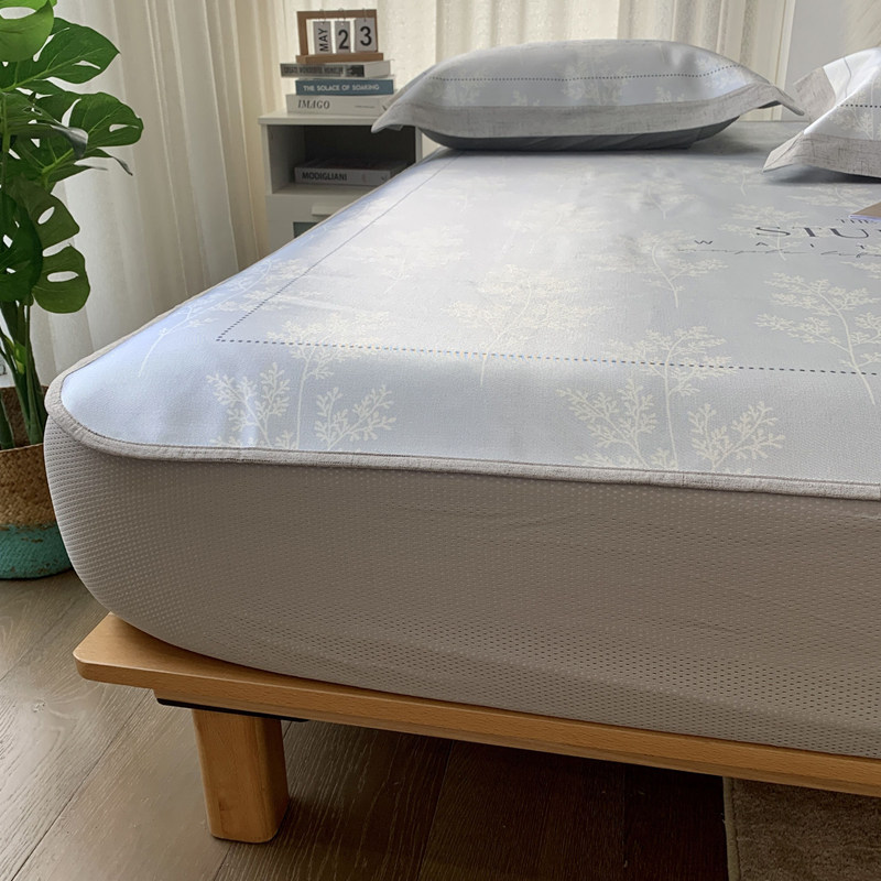 夏季小清新冰丝凉席床笠款三件1.5m米可水洗可折叠空调软席子,床上用品,冰丝席,淘宝优惠券,粉丝福利购,淘宝优惠卷