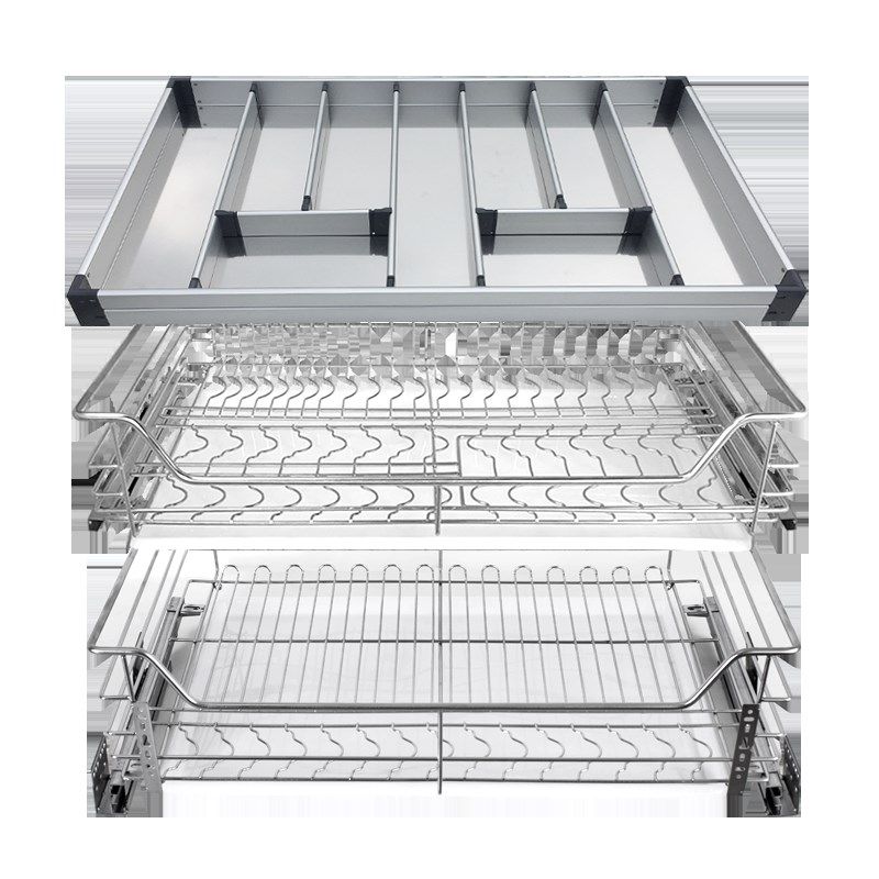 飞鸥304不锈钢橱柜拉篮三层碗碟加高篮厨房抽屉收纳平篮工具篮,厨房/烹饪用具,厨房抽屉置物架,淘宝优惠券,粉丝福利购,淘宝优惠卷