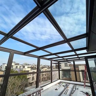 武汉阳光房定制顶楼露台别墅庭院花园隔热铝合金玻璃房钢结构门窗