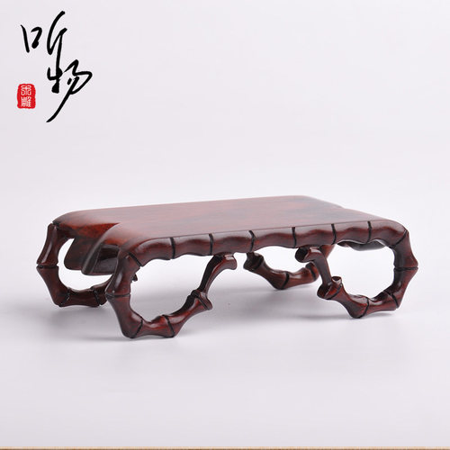 红酸枝木工艺品摆件底座实木质长方形奇石底座花盆景茶壶玉器底座