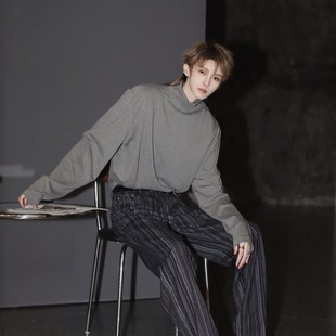 【温顺尚早】入股不亏万年打底衫黑/白/灰3色半高领长袖打底衫