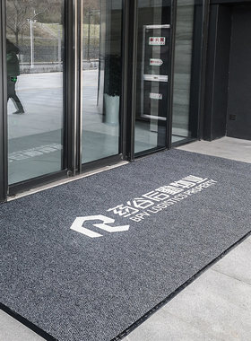 定制进门地垫商用门口入户地毯除尘家用卡其灰色门垫红色脚垫地毡
