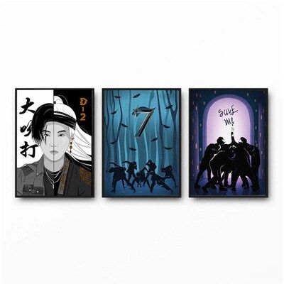 South-Korean-Boy-Band-bts Cartoon Diamond Painting Pattern C