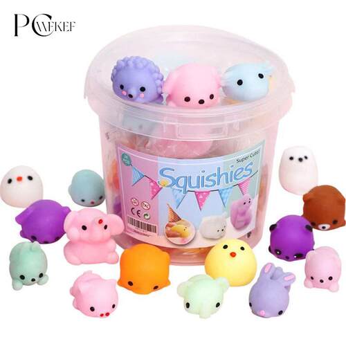 24pcs Squishy Toy Cute Animal Antisss Ball  Mochi Toy Sss Re