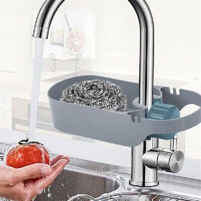 Kitchen Faucet Organizer Over The Faucet Sponge Holder