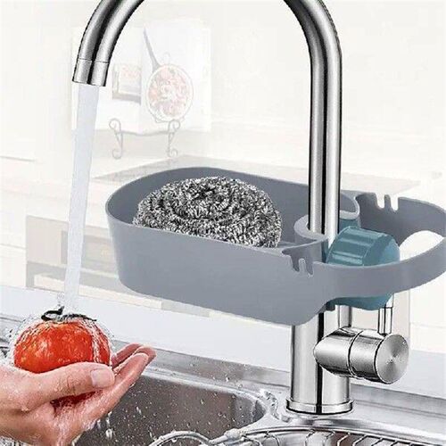 Kitchen Faucet Organizer Over The Faucet Sponge Holder