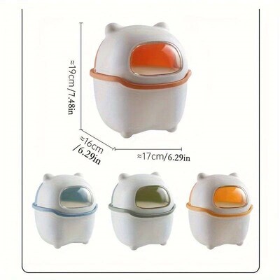 1pc Cartoon Desktop Trash Can For Office Desks, Storing Garb