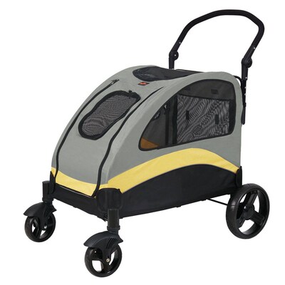 Large Dog Stroller 4 Wheel Pet Trolley Carrier Foldable for