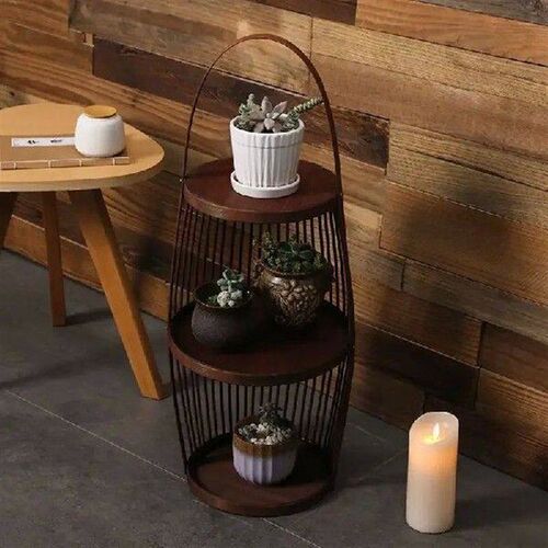 Chinese Bamboo Tea Table-Side Table Double Floor Coffee