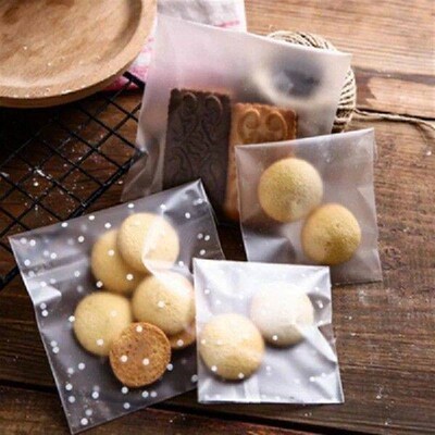 100Pcs Transparent Cellophane Bag Clear Opp Plastic Bags