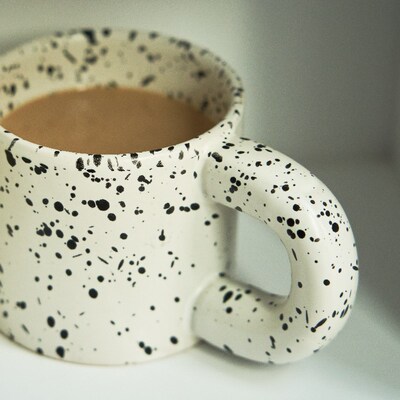 Korean Style Fatty Mug Design Splash Ink Ceramic Cup Spot Mu