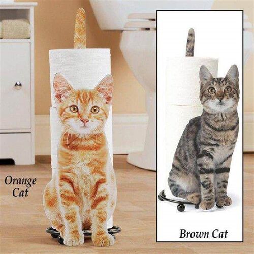 Toilet Paper Towel Holder Cat Shape Bathroom Toilet Paper