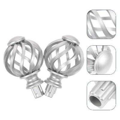2 Pcs Bird Cage Curtain Rod Pole Ends Window Rods Drapery