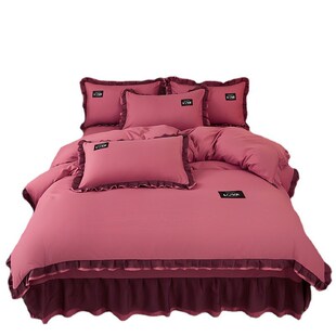 set thickened bed four shee cover piece quilt Cotton sanding