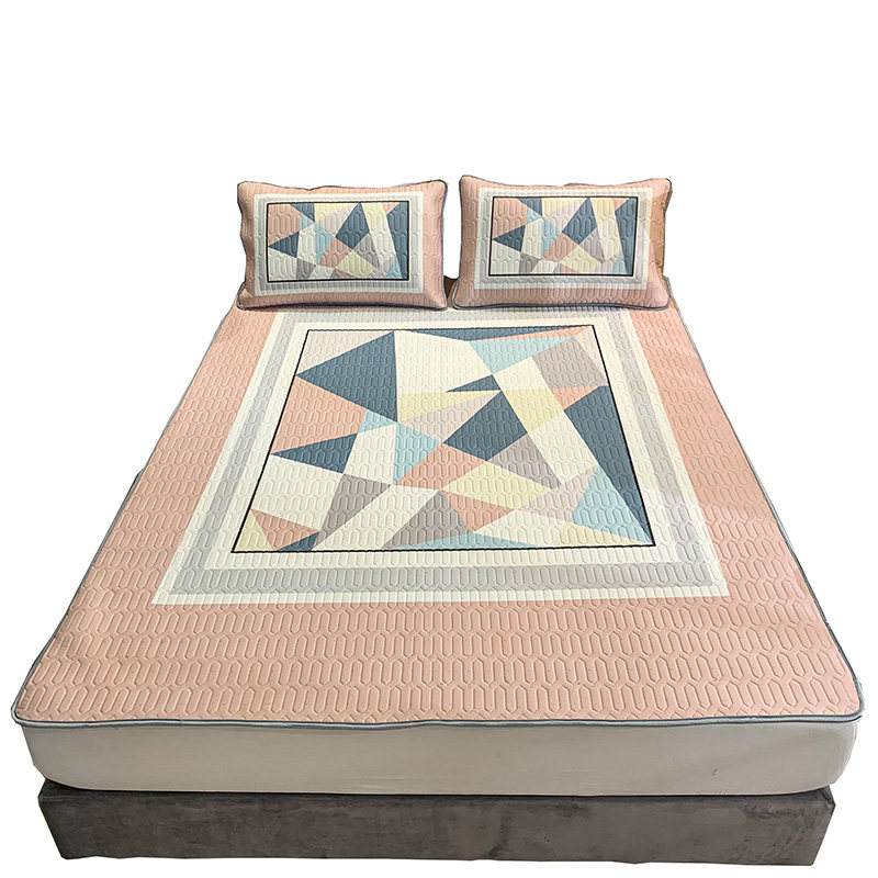 乳胶凉席三件夏季可水洗可折叠冰丝软席子可机洗空调席夏天床垫,床上用品,乳胶席,淘宝优惠券,粉丝福利购,淘宝优惠卷