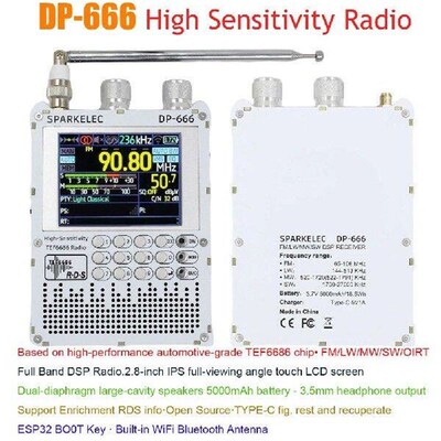 TEF6686 DSP Radio DP-666 High Sensitivity Full Band