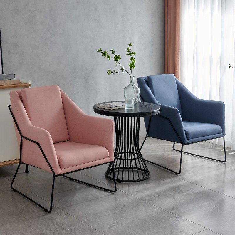 现代意式铁艺单人沙发办公会客商务咖啡酒店售楼部s接待桌椅,住宅家具,铁艺沙发,淘宝优惠券,粉丝福利购,淘宝优惠卷