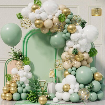 Avocado Green Macaron Balloon Garland Arch Wedding Birthday