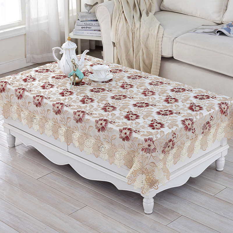 欧式桌布蕾丝纱餐桌布茶几布艺盖巾圆桌布台布电视柜巾,居家布艺,桌布,淘宝优惠券,粉丝福利购,淘宝优惠卷