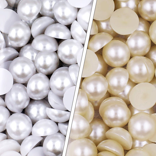 White Ivory Beige 2/3/4/6/8/10mm-25mm all sizes Imitation Pe