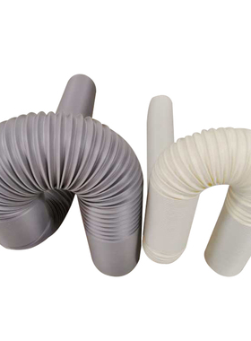 PP折叠定向钢丝伸缩灰色风管 耐高温排风管吸尘通风管 75 100mm