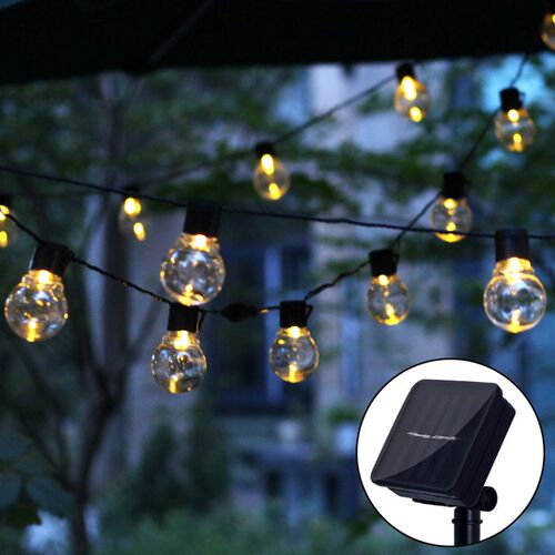 Led Solar Light String G50 Bulb Light Retro Hook Light Strin