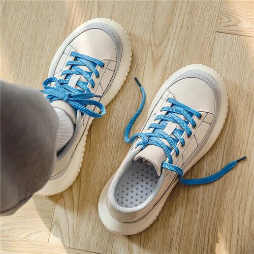 Spring Retro  Shoes Large Toe Cap Mens Shoes Broad Ugly Cut