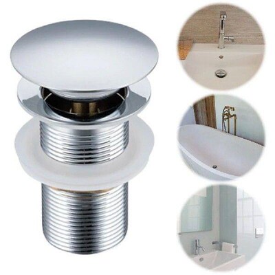 Pop Up Drain Button Anti Clogging Bathroom Sink Plug