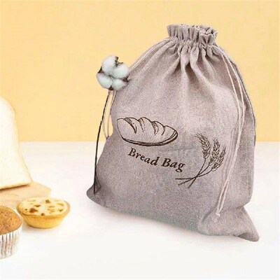 Linen Bread Bag Reusable Bread Storage Reusable