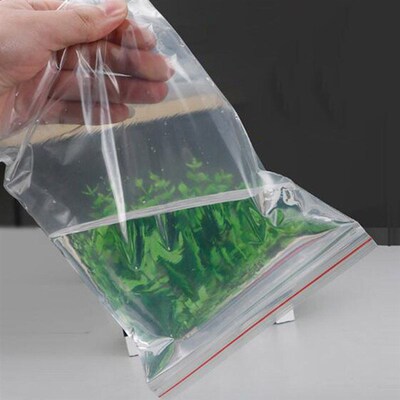 100-500PCS Resealable Zip Lock Plastic Bags Self Seal Clear