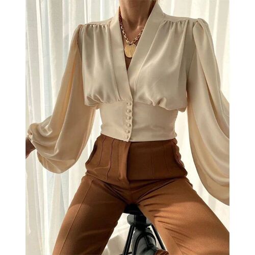 Spring Autumn Streetwear Floral Print Waist Deep V-neck Butt