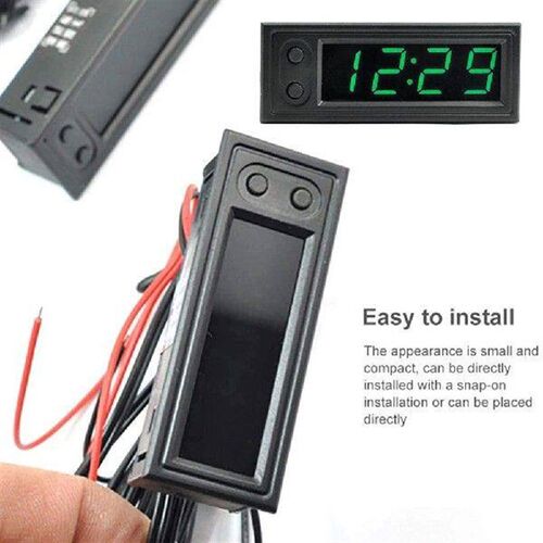 3 in 1 Car Thermometer Voltmeter High Precision Car