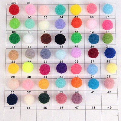 Macaron Pompom Fur Balls 8mm 10mm 15mm TO 30mm Pompones DIY
