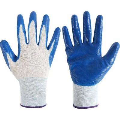 1Pair Glue Rubber Skin Work Gloves Thin Latex Non-slip
