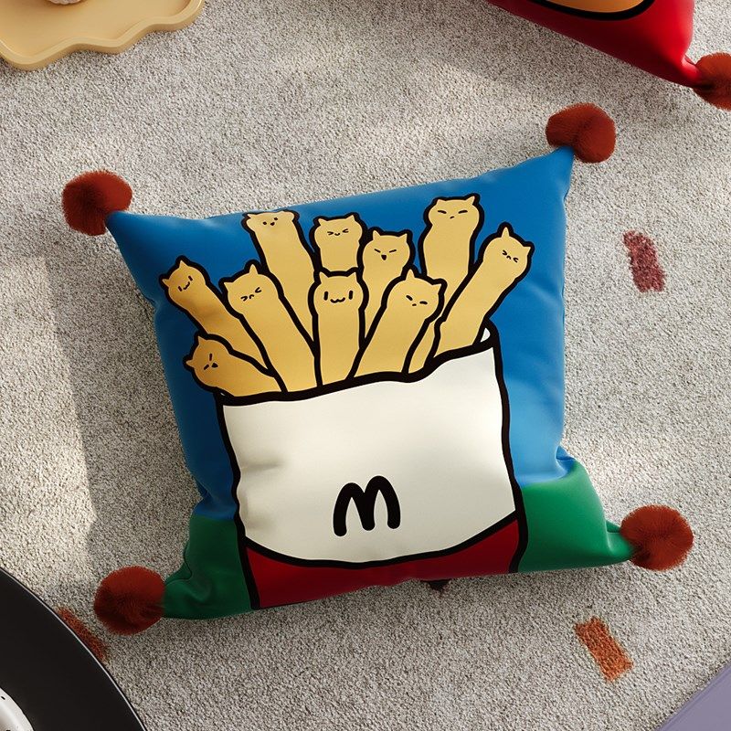 momosrug薯条汉堡抱枕靠枕可拆卸枕沙发客厅床头靠垫车载腰枕垫,居家布艺,靠垫/抱枕,淘宝优惠券,粉丝福利购,淘宝优惠卷