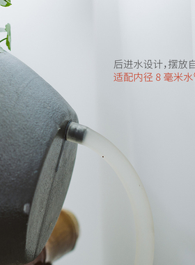 循环流水装饰陶瓷罐上开口水培阳台花园造景传统中式国风鱼缸配件