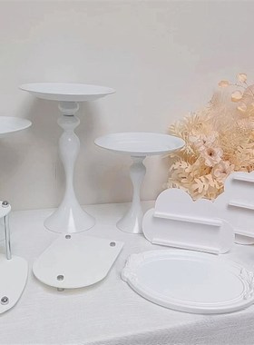 新款白色甜品台展示架茶歇摆台摆件订婚宴宝宝宴开业典礼展示架