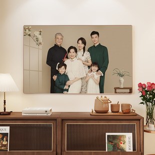 全家福相框挂墙定制照片洗相片做成婚纱照水晶画框结婚照相册裱框