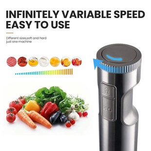 Hand Immersion Blender 1000W Powerful 4-in-1,Stainless Steel