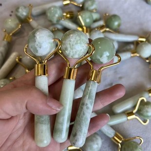 Natural Jade Face Roller Gua Sha Scraper Set Masssager for F