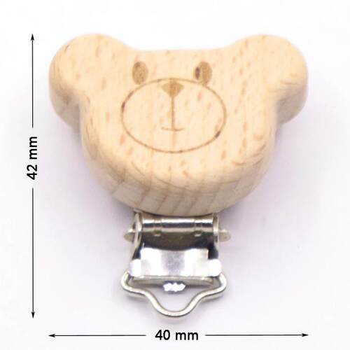 5PCS Wooden Rabbit Star Pacifier Clip Baby Accessories Woode
