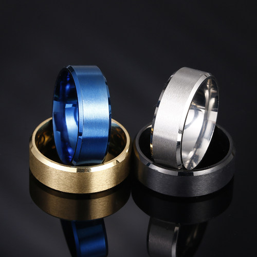 Fashion Charm Jewelry ring men stainless steel Black Rings