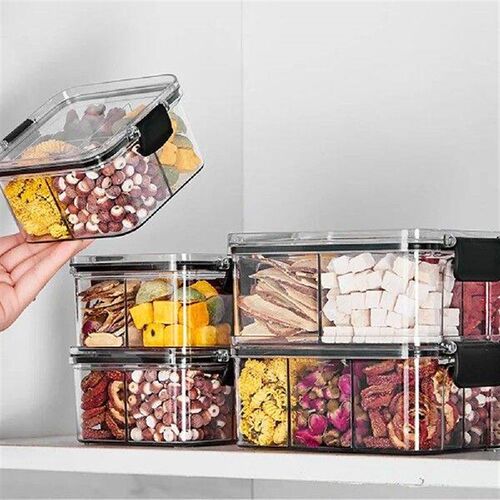 Plastic Plastic Grids Kitchen Storage Box Sealing and