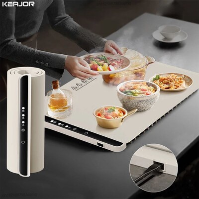 Electric Warming Tray Foldable Food Warmer Mat with 3 Tem Se