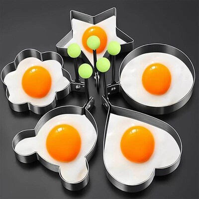 Egg Mold Cooking Tool, Home Kitchen Stainless Steel Egg Shap