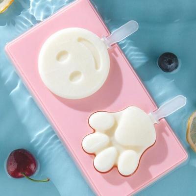 Silicone Ice Cream Mold Popsicle Siamese Molds with Lid DIY