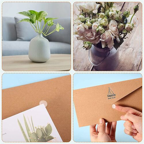 100pcs 1/1.5/2cm Double Sided Tape Stickers Removable Round