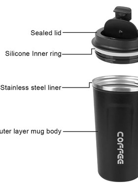 Thermo Cafe Car Mug for Tea Water Coffee Leak_Proof Travel T