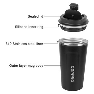 Thermo Cafe Car Mug for Tea Water Coffee Leak_Proof Travel T